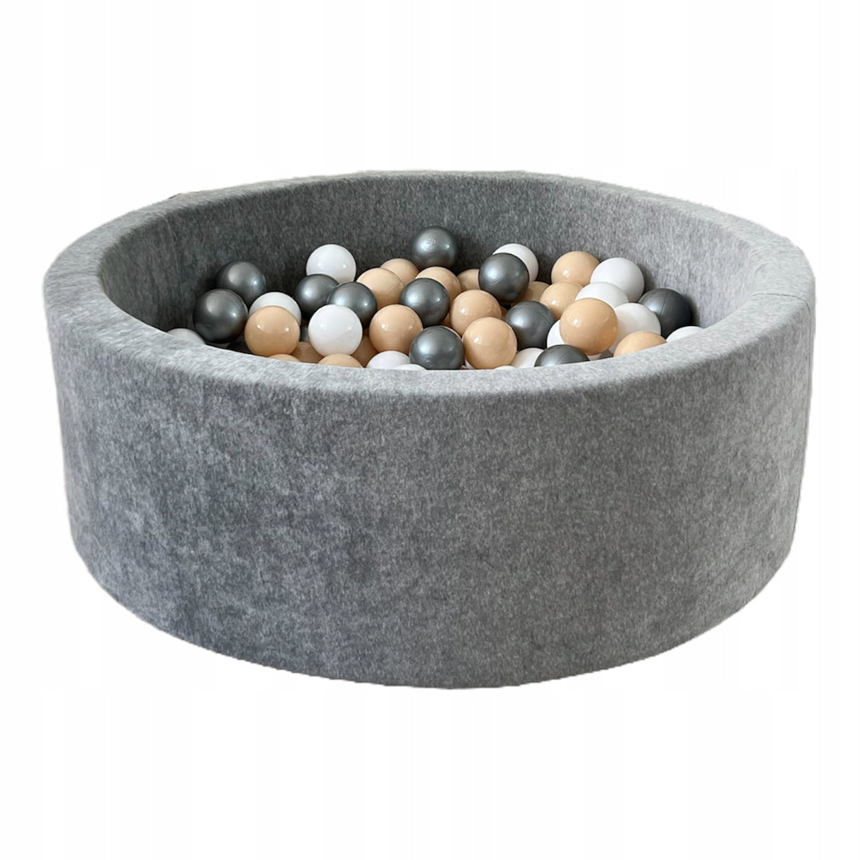 Suchy basen z kulkami Velvet 30x90 Szary 200piłek POVES