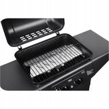 Grill Gazowy Czarny Kompaktowy Teesa BBQ 2000 2 palniki 5 kW TSA0080