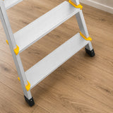 Drabina Domowa Aluminiowa Dwustronna Składana Taboret do 340 cm 2x7 Stopni