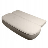 Sofa Zaokrąglony Kształt z Funkcją Spania Pojemnikiem Brązowoszara 212x100