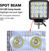 RIGIDON 2 szt. LED Reflektory 48W 4 cale, 12V/24V, 6000K dla 4x4, SUV