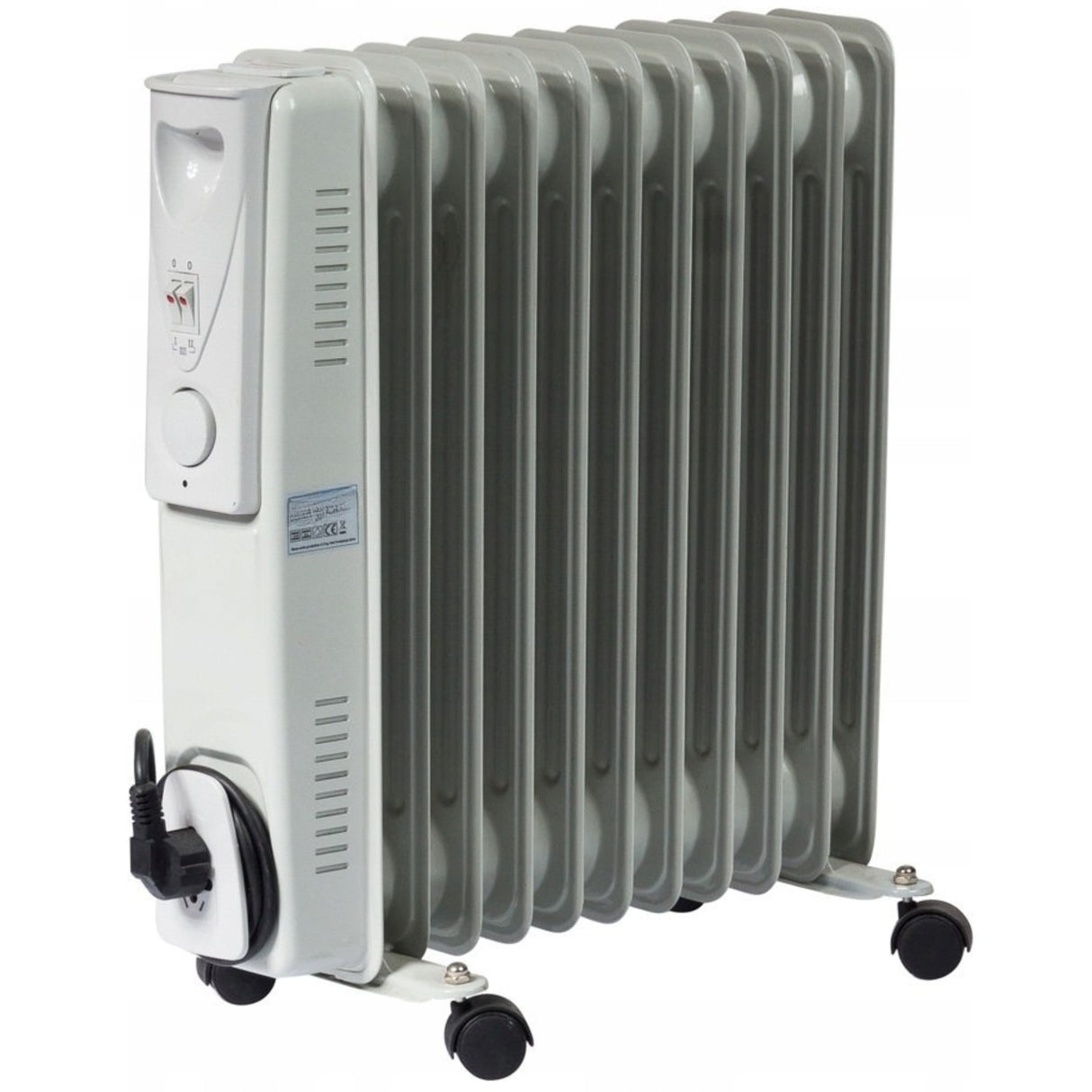 Grzejink Elektryczny Olejowy Termostat Żeberkowy Olejak 2500 W 11 Żeberek