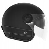 Kask Motocyklowy Elegancki Premium Czarna Skóra Nox Czarny XL