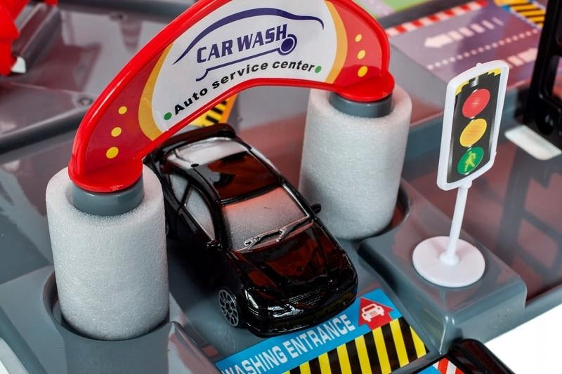 Parking dla Samochodów Garaż 4 Auta Zjeżdżalnia 4 Piętrowa Tor Wyścigowy