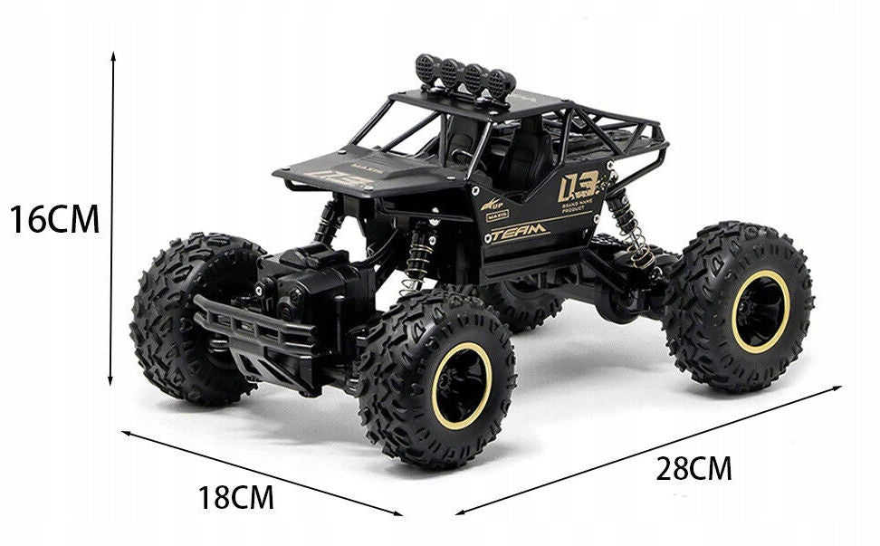 Samochód Zdalnie Sterowany Auto RC Terenowy Metal + 2 Akumulatory 4x4