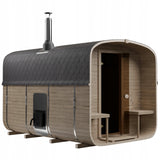 Sauna Ogrodowa z Piecem na Drewno od Wewnątrz Quadro 340cm Szwedzkie Drewno
