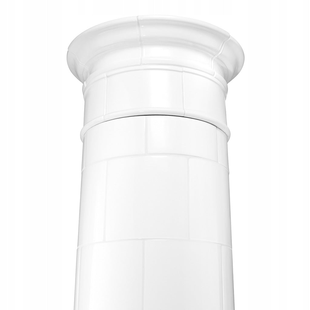 Piec Komin Piecyk Koza Kaflowy Kominek Okrągły Ceramiczny Obudowa Kominkowa