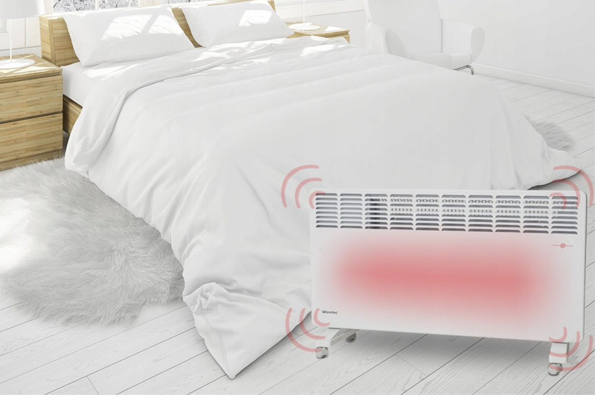 Grzejnik Konwektorowy Elektryczny z Termostatem WiFi Biały 1000 W Dotykowy