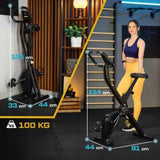Rowerek Treningowy Stacjonarny Składany do Ćwiczeń Rower Fitness Pionowy