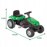 Dziecięcy Traktor na Pedały WOOPIE Farmer GoTrac Ciągnik Ciche Koła Regulac