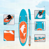 Deska Wiosłowa Nadmuchiwana Stand Up Paddle Board Niebieska z Akcesoriami