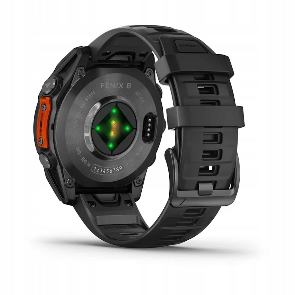 Smartwatch Garmin Fenix 8 47mm AMOLED Czarny Stainless Steel Multisportowy