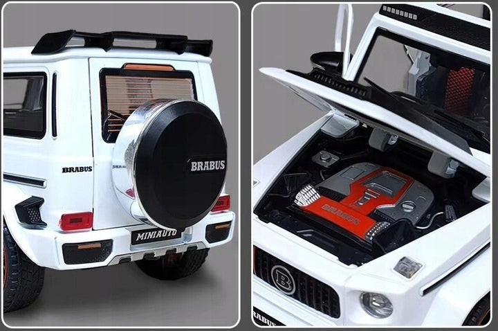 Samochód Mercedes G800 BRABUS Metalowy 1:24 Światła Dźwięk Napęd dla Dzieci
