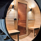 Sauna Ogrodowa Beczka ze Szwedzkiego Drewna Samodzielny Montaż 240x220 cm