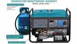 Agregat Prądotwórczy Gaz LPG Benzyna DUAL FUEL ZESTAW 230V 6,5kW AVR 16KM