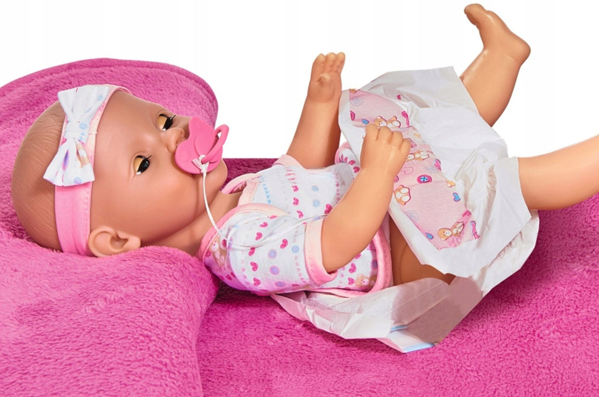 Lalka Funkcyjna Sikająca Dziewczynka Bobas Niemowlak na Prezent 43 cm