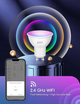 Smart Żarówki LED Alexa Google Aigostar GU10 WiFi RGB CCT 6 szt. 6,5W