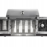 Grill Gazowy Ogrodowy z Kuchenką Boczną 5 Palnikó +Pokrowiec Srebrny 22,5kW
