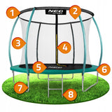TRAMPOLINA OGRODOWA 304-312cm 10ft NEOSPORT model 2024 Poves