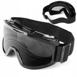 Kask Motocyklowy Cross Cup/Two + Gogle, Kominiarka, Niebieski XL