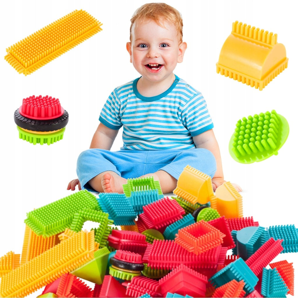 KLOCKI KONSTRUKCYJNE JEŻYKI WAFLE EDUKACYJNE 90el.