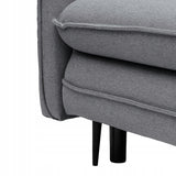 Sofa Rozkładana z Funkcją Spania i Pojemnikiem Ciemno-Szara 218 x 105 cm