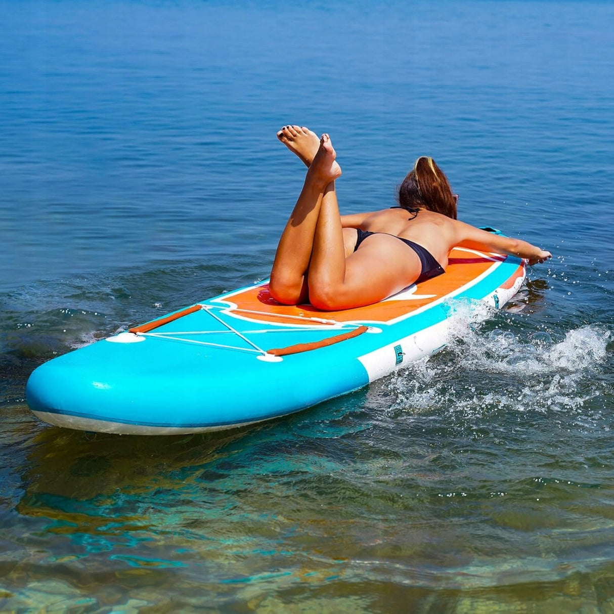 Deska Wiosłowa Nadmuchiwana Stand Up Paddle Board Niebieska z Akcesoriami