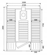Sauna Ogrodowa Beczka z Piecem na Drewno Zestaw Szwedzkie Drewno 240 cm