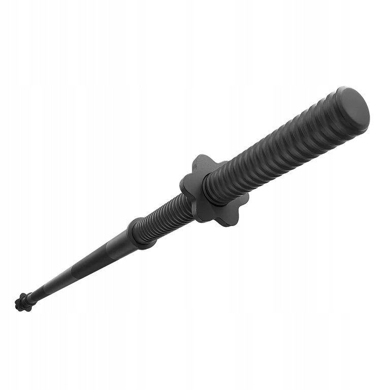 Gryf Stalowy Pełny Sztanga Zestaw Prosty 150cm Łamany 120cm 25mm Czarna