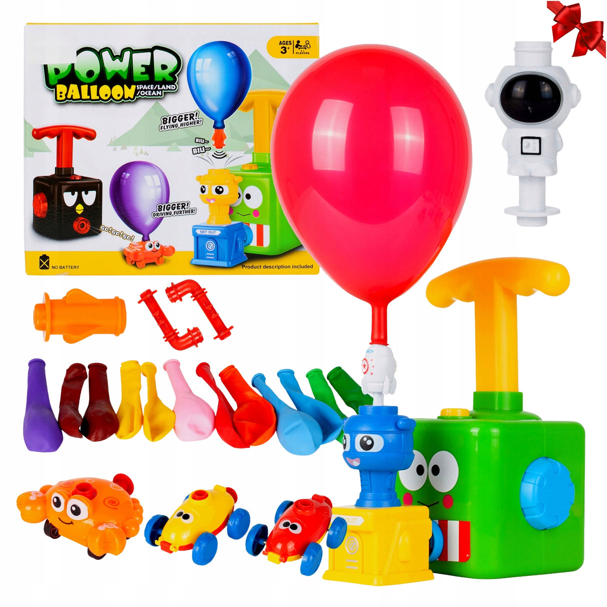 Wyrzutnia Balonowa Aerodynamiczny SAMOCHÓD Prezent Dziecka Święta + GRATIS!