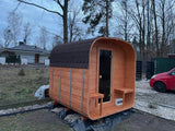 Sauna Ogrodowa z Piecem na Drewno Quadro 240 cm Szwedzkie Drewno Zestaw