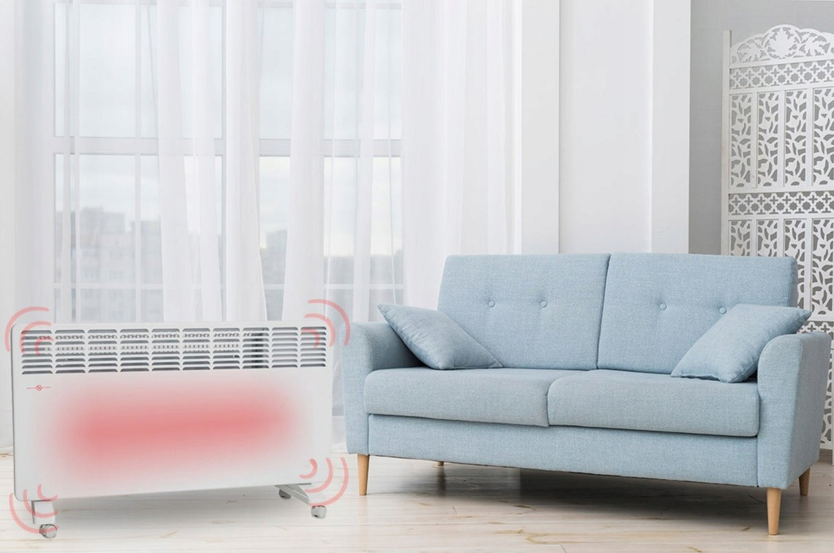 Grzejnik Konwektorowy Elektryczny z Termostatem WiFi Biały 1000 W Dotykowy