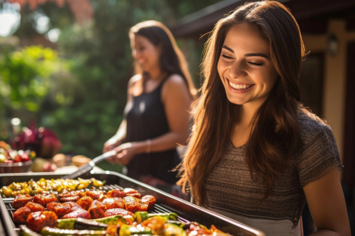 Grill Węglowy Ogrodowy Duży Szuflada na Popiół Termometr Ruszt z Pokrywą