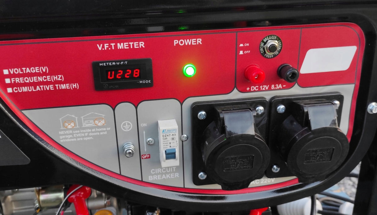 Agregat Generator Prądu Benzynowy Jednofazowy Przenośny 5500W 13KM AVR 25L
