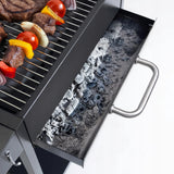 Grill Węglowy Ogrodowy Duży Szuflada na Popiół Termometr Ruszt z Pokrywą