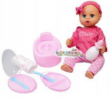 Lalka Bobas New Born Baby Sikająca Butelka Nocnik Pielucha 43 cm Zabawka