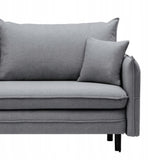 Sofa Rozkładana z Funkcją Spania i Pojemnikiem Ciemno-Szara 218 x 105 cm
