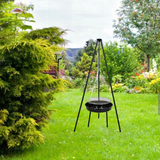 Grill Węglowy Ogrodowy Stabilny Trójnóg Palenisko Ognisko 2w1 160cm
