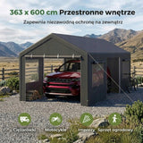 Garaż Namiotowy Magazynowy Wiklinowy Wiata Odporny na Zimę do Samochodu