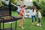 Grill Węglowy Ogrodowy Duży Szuflada na Popiół Termometr Ruszt z Pokrywą