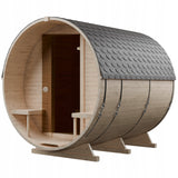 Sauna Ogrodowa Beczka ze Szwedzkiego Drewna Samodzielny Montaż 240x220 cm