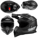 Kask Cross Enduro M Homologacja ECE Daszek Wentylacja Na Quad MTB Czarny