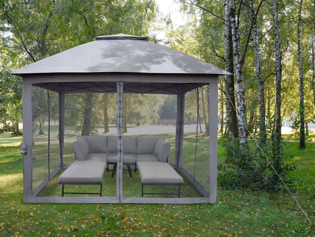 PAWILON NAMIOT CAMPINGOWY OGRODOWY składany MOSKITIERA altana 3m x 3m