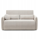 Sofa Rozkładana z Funkcją Spania i Pojemnikiem Jasnobeżowa 160x105/192 cm