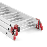 Drabina aluminiowa 3x9 WIELOFUNKCYJNA na schody Pro 5,69m 150kg + GRATIS