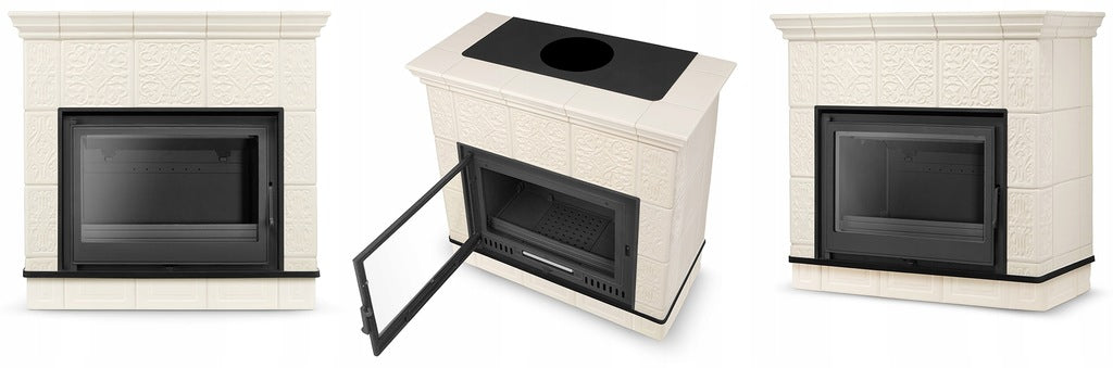 Piec Kominek Piecyk Koza Kaflowy Obudowa Kominkowa 13kW Ceramiczny Stalowy