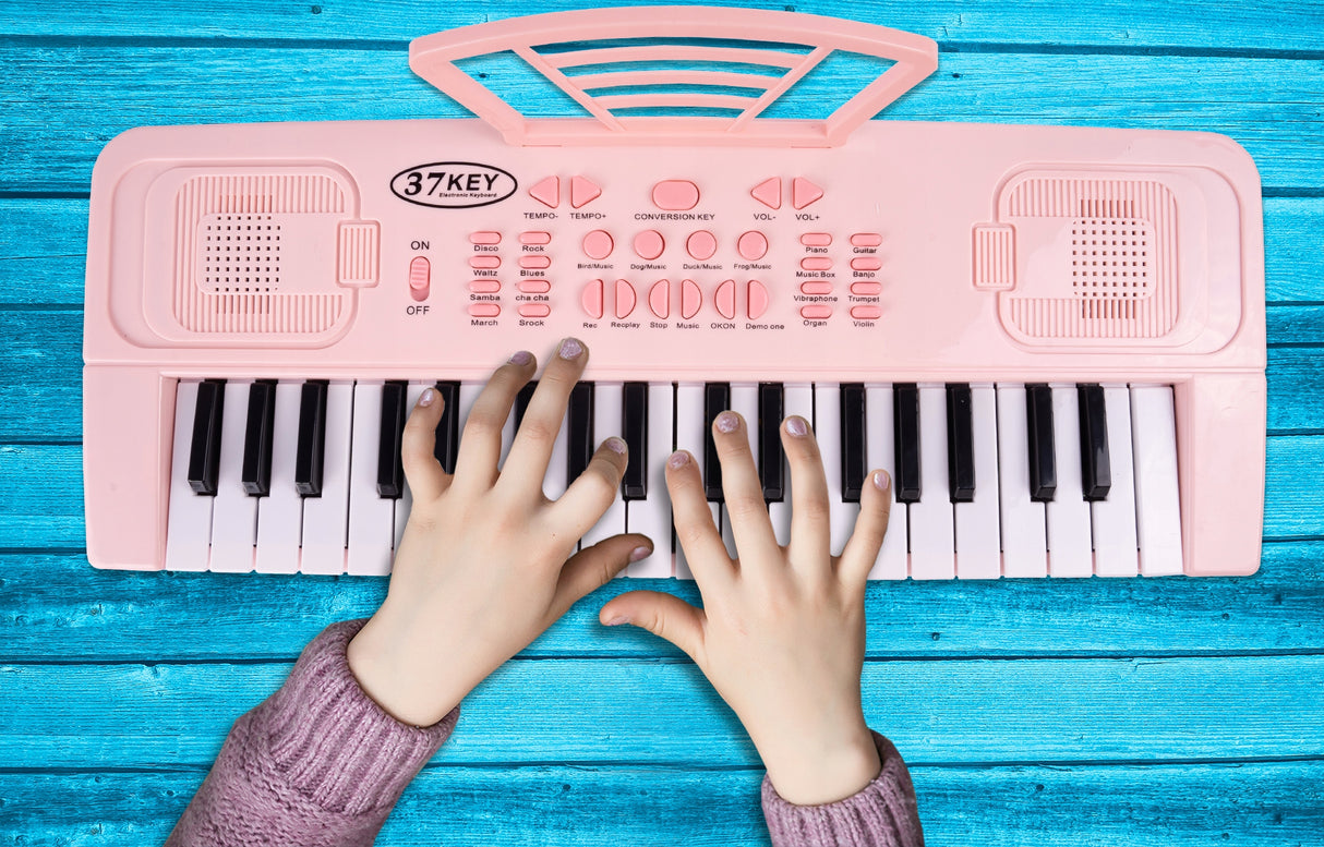 Organy Elektryczne Pianino Keyboard Mikrofon dla Dzieci 37 Klawiszy