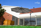 Parasol Tarasowy Lehmann Flash 350 cm Wysięgnik I Pokrowiec Regulowany LED