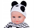 Lalka Chłopiec jak Żywa Ubrana Kombinezon Miękka Urocza Panda Prezent 45 cm