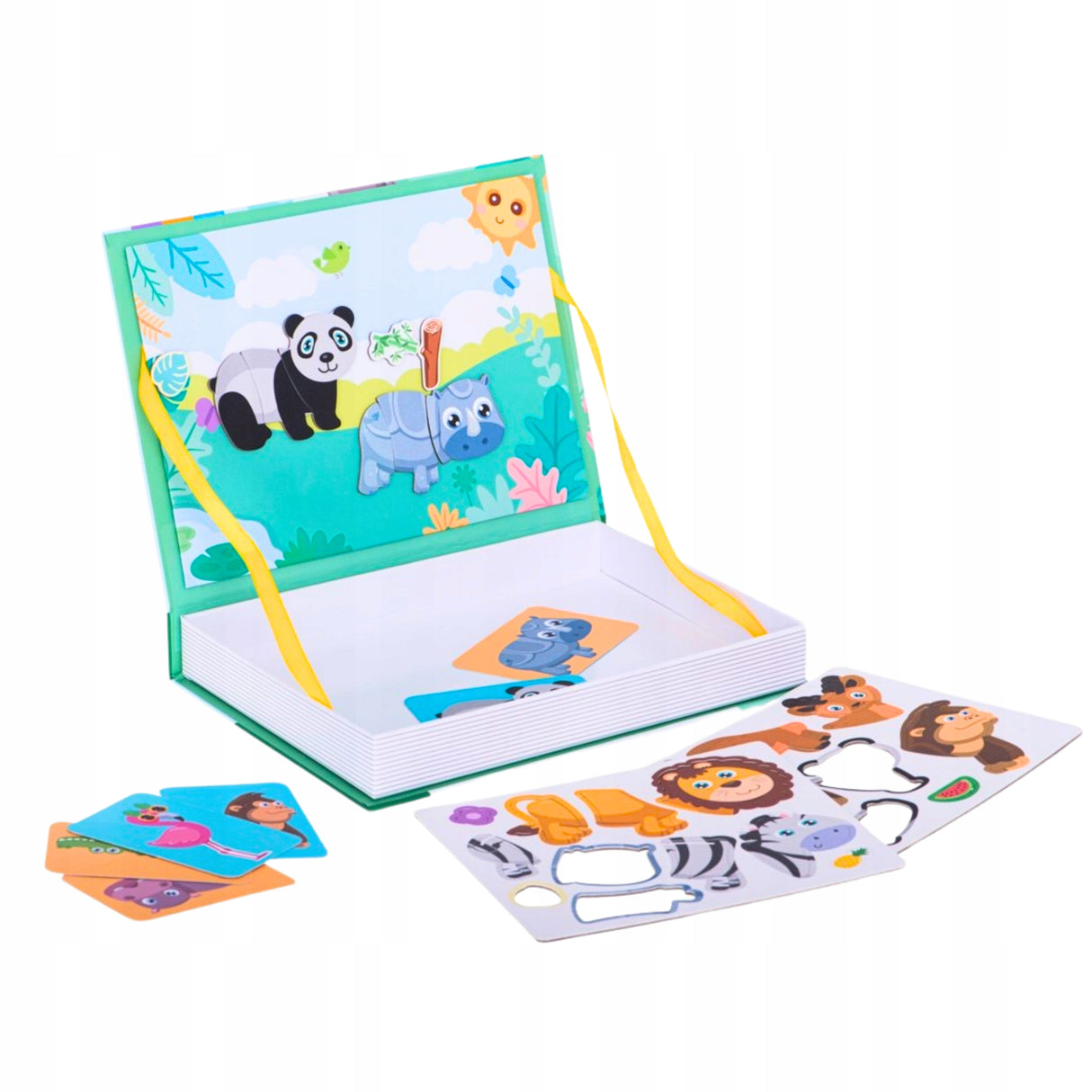 Układanka Magnetyczna Puzzle Edukacyjne Zwierzęta Montessori Magnetyczne